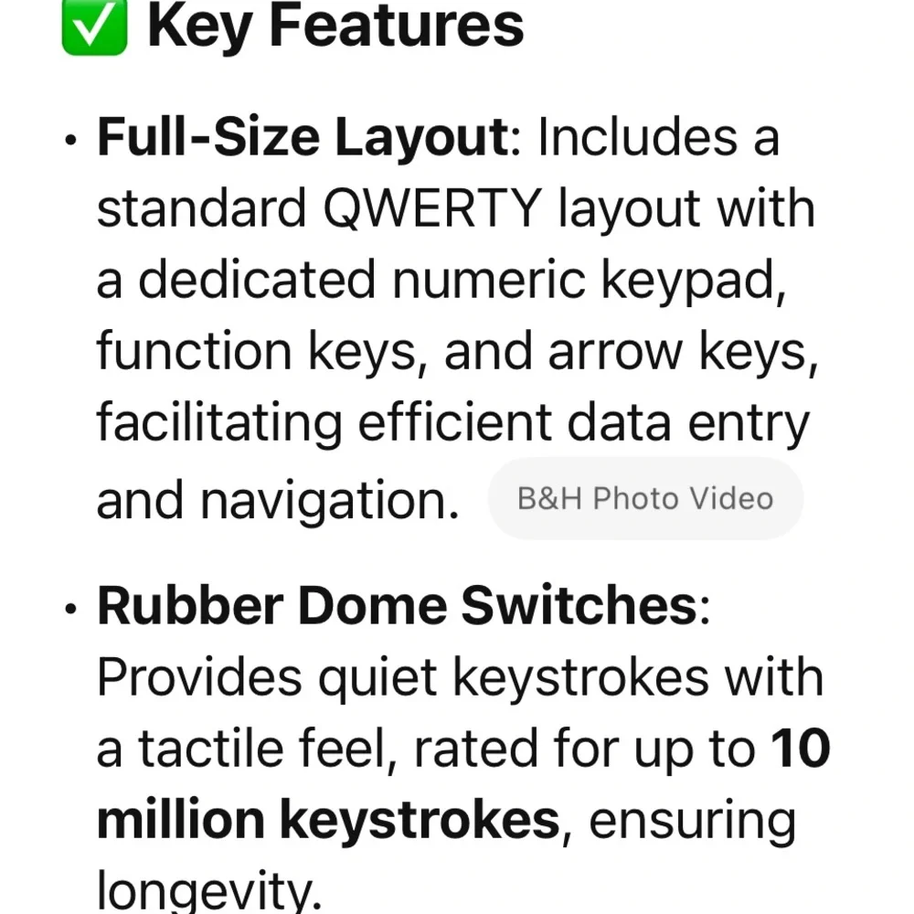Lenovo Black Mechanical Keyboard Full-Size Professional Design